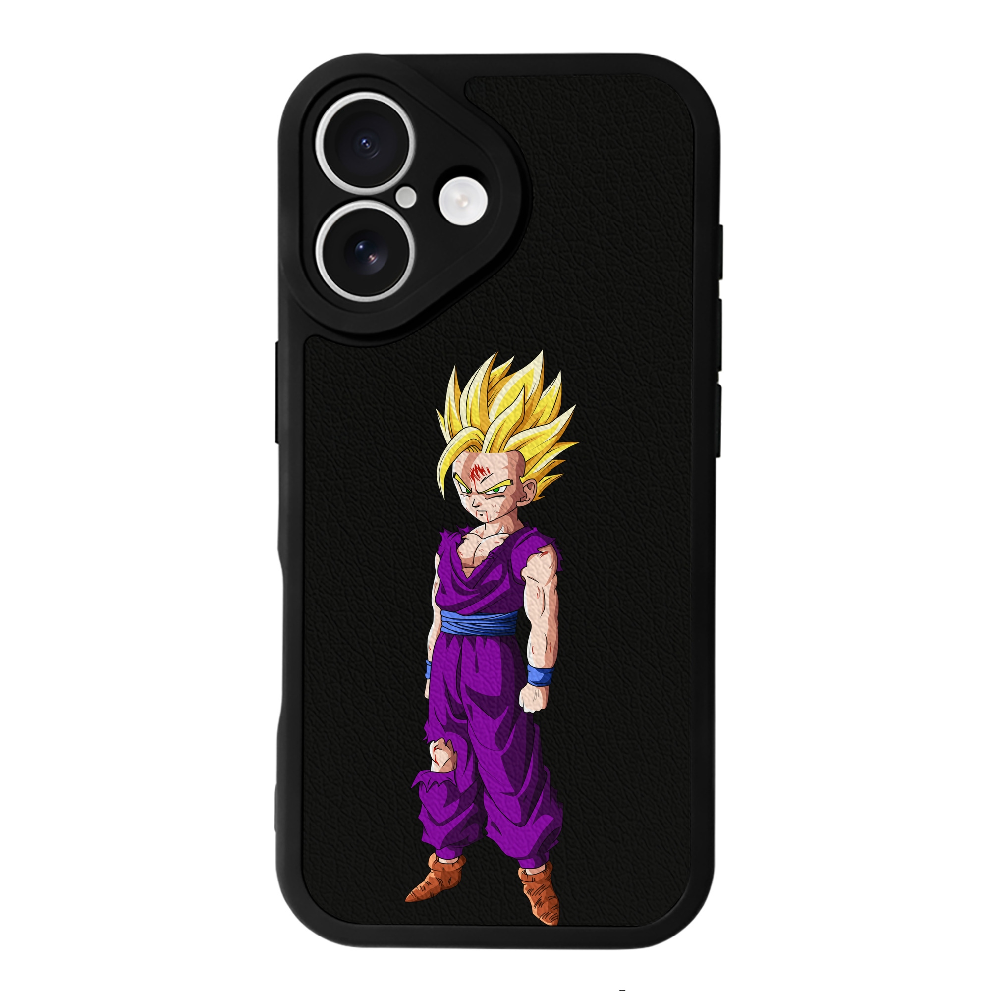 （画像用） ドラゴンボール 孫 悟飯（そんごはん）DRAGON BALL Son Gohan 【iPhone 16シリーズ対応】シリコンスマホケース（レザー調） 材質：シリコン